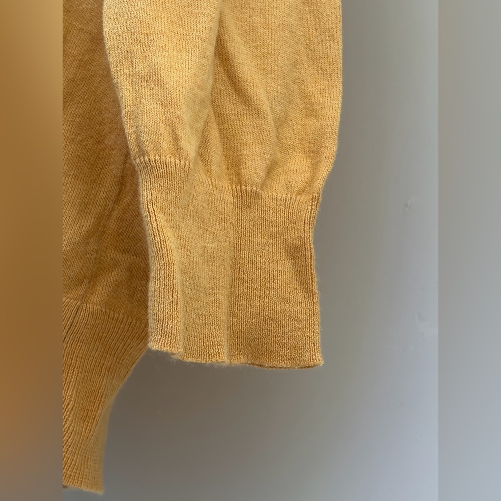 Eileen Fisher Mustard Yellow Button-Up Cardigan - Picture 6 of 9